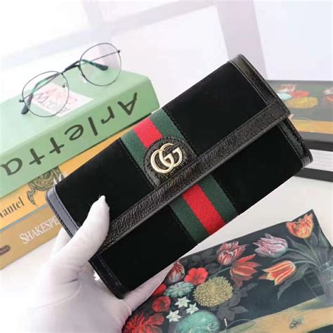 gucci ophidia wallet on chain black|Gucci signature long wallet.